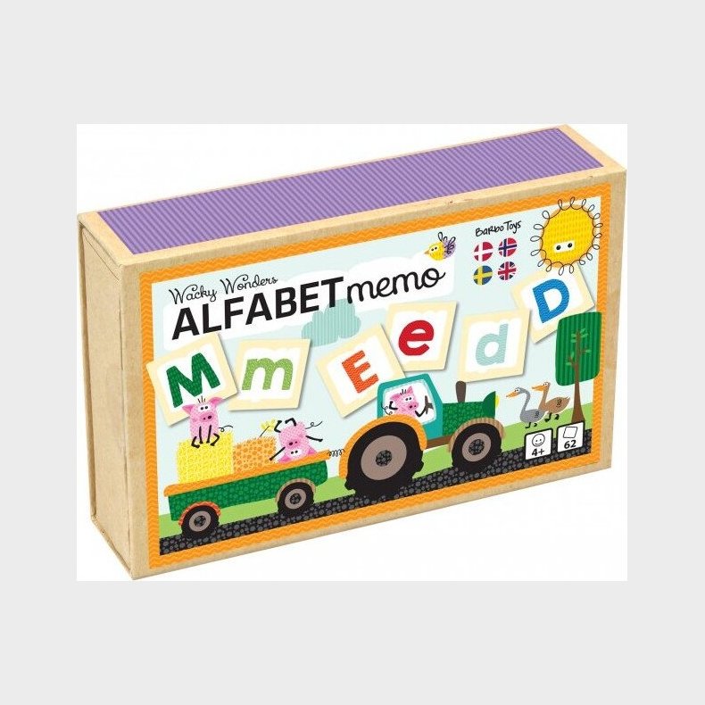 Alfabet Memo - Huskespil Med Bogstaver