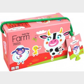 3-i-1 Puslespil Med 6, 9 Og 12 Brikker - Bondegrd