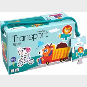 3-i-1 Puslespil Med 6, 9 Og 12 Brikker - Transport