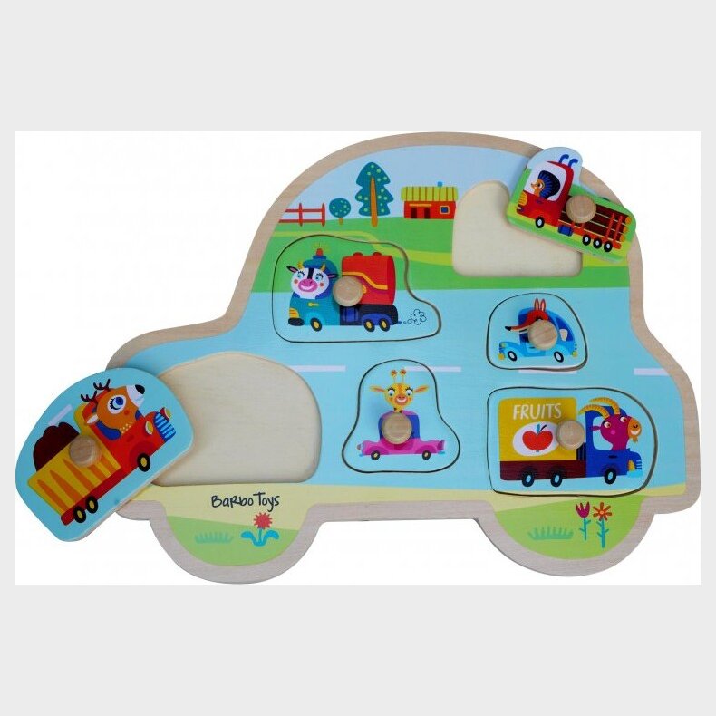 Trpuslespil Med Knopper - Transport - 6 Brikker