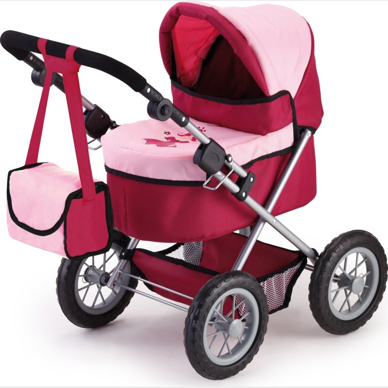 Bayer - Dukkevogn - Trendy Dukke Barnevogn - Rd Pink