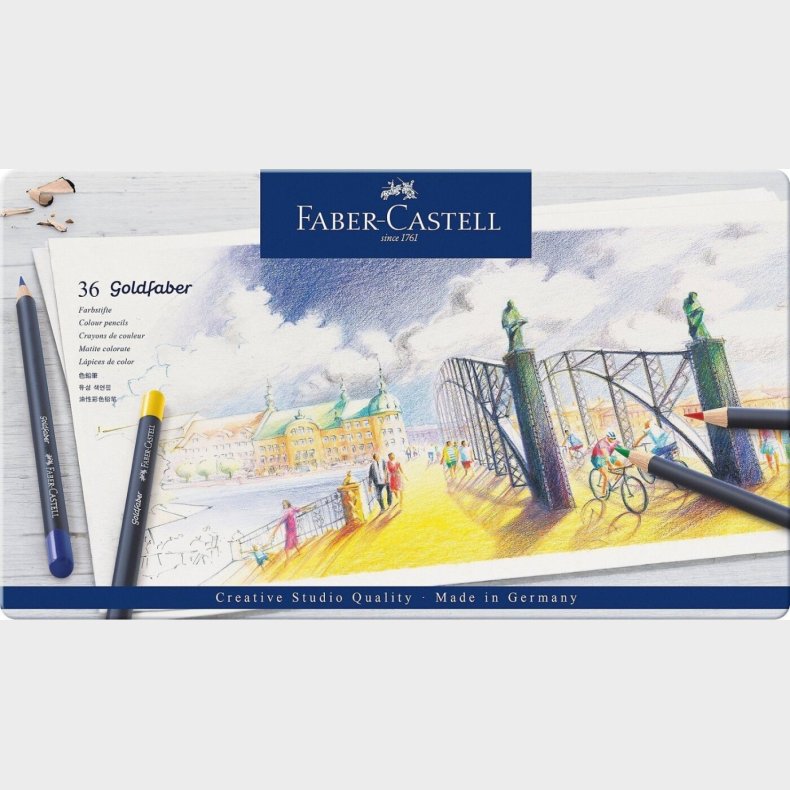 Faber-castell - Goldfaber Farveblyanter - Metalske Med 36 Stk