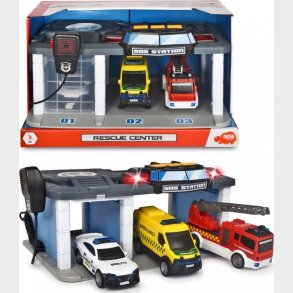 Ambulance, Politibil Og Brandbil Legetj Med Redningscenter