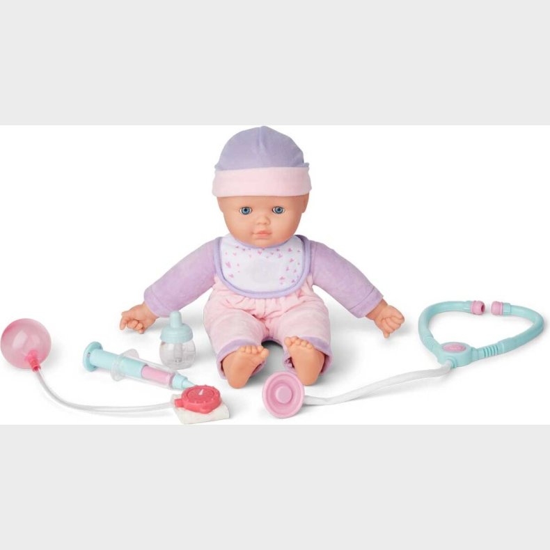 Mother Love - Interaktiv Baby Dukke Med Sut, Tj Og Stetoskop - 38 Cm