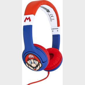 Super Mario - Headset Til Brn - Rd Bl