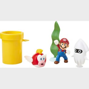 Super Mario Figur St - Undervands Diorama Figur St