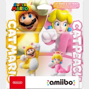 Nintendo Amiibo Figur - Super Mario - Kat Mario Og Kat Peach