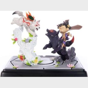 Okamiden Statuette Figurer - Chibiterasu Vs Dark Chibiterasu