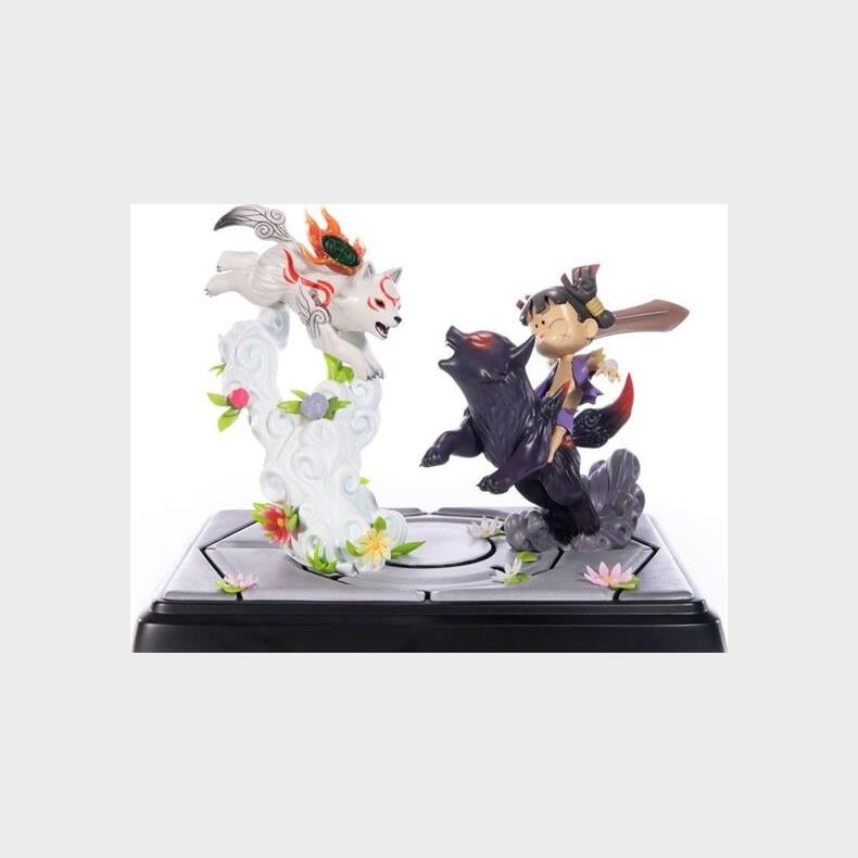 Okamiden Statuette Figurer - Chibiterasu Vs Dark Chibiterasu