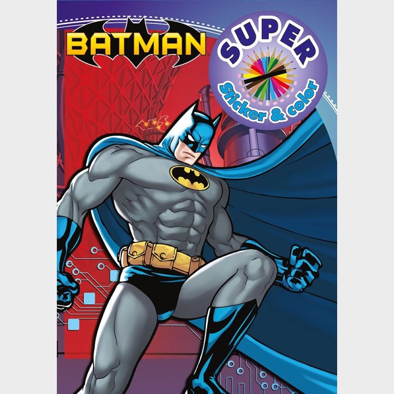 Batman - Super Sticker &amp; Color - Diverse - Bog