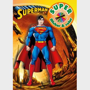 Superman -  Super Sticker & Color - Diverse - Bog