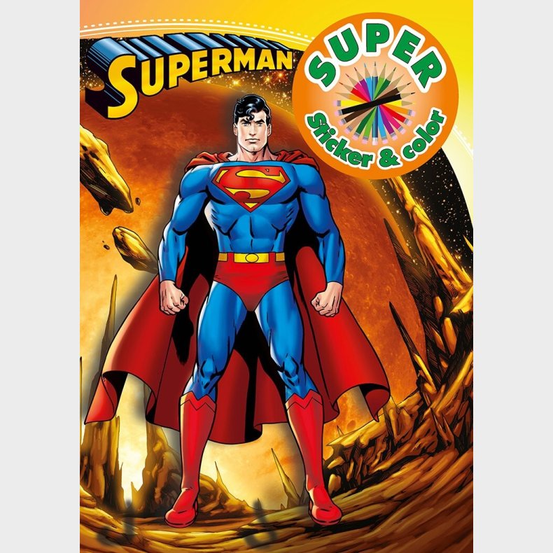 Superman -  Super Sticker &amp; Color - Diverse - Bog