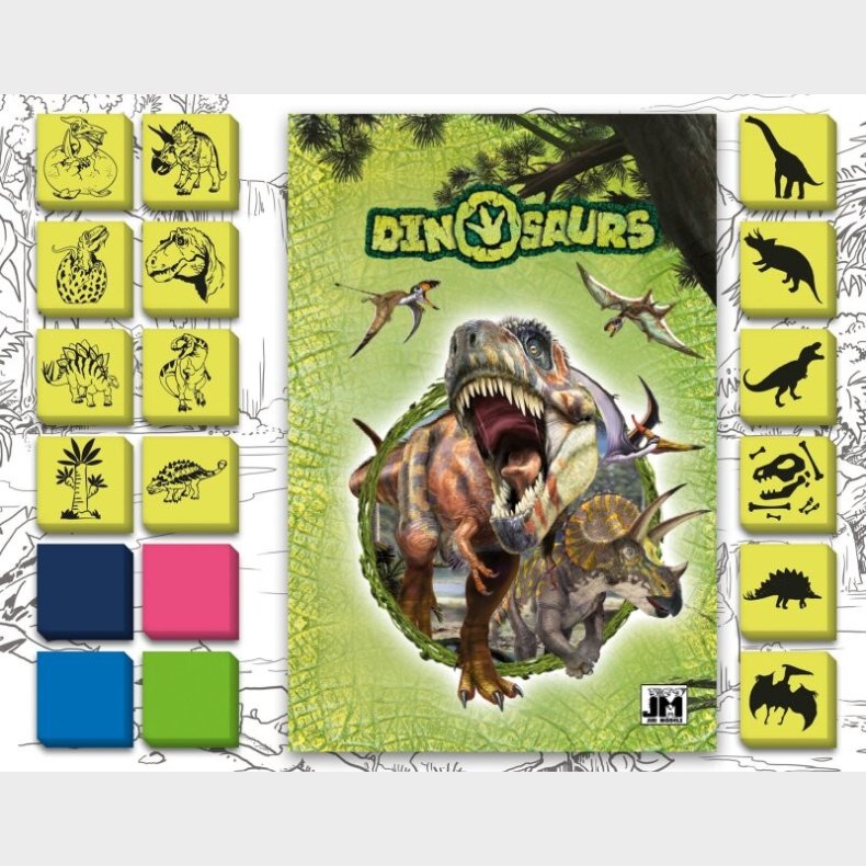 Trstempler Med Dinosaur-motiver - Diverse - Bog