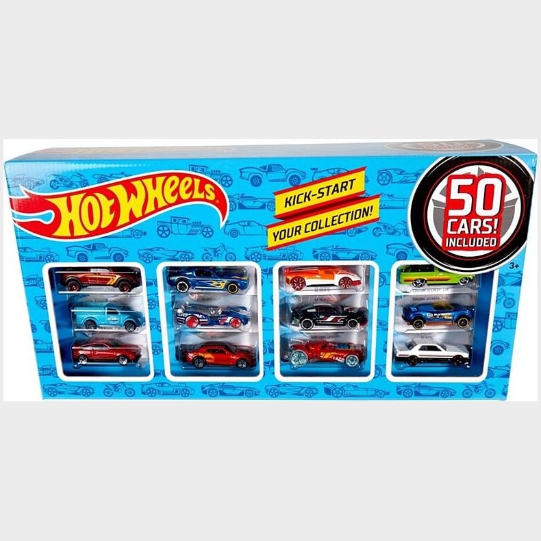 Hot Wheels Biler - Gaveske - 50 Stk