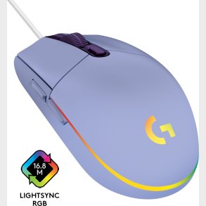 Logitech G203 - Lightsync Gaming Mus - Lilla