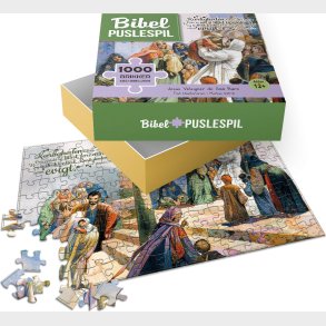Bibel Puslespil Med Bibelvers - Jesus Velsigner De Sm Brn - 1000 Brikker