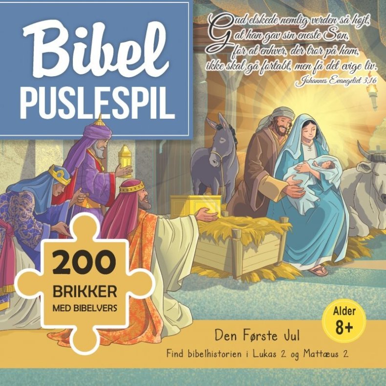 Bibel Puslespil Med Bibelvers - Den Frste Jul - 200 Brikker