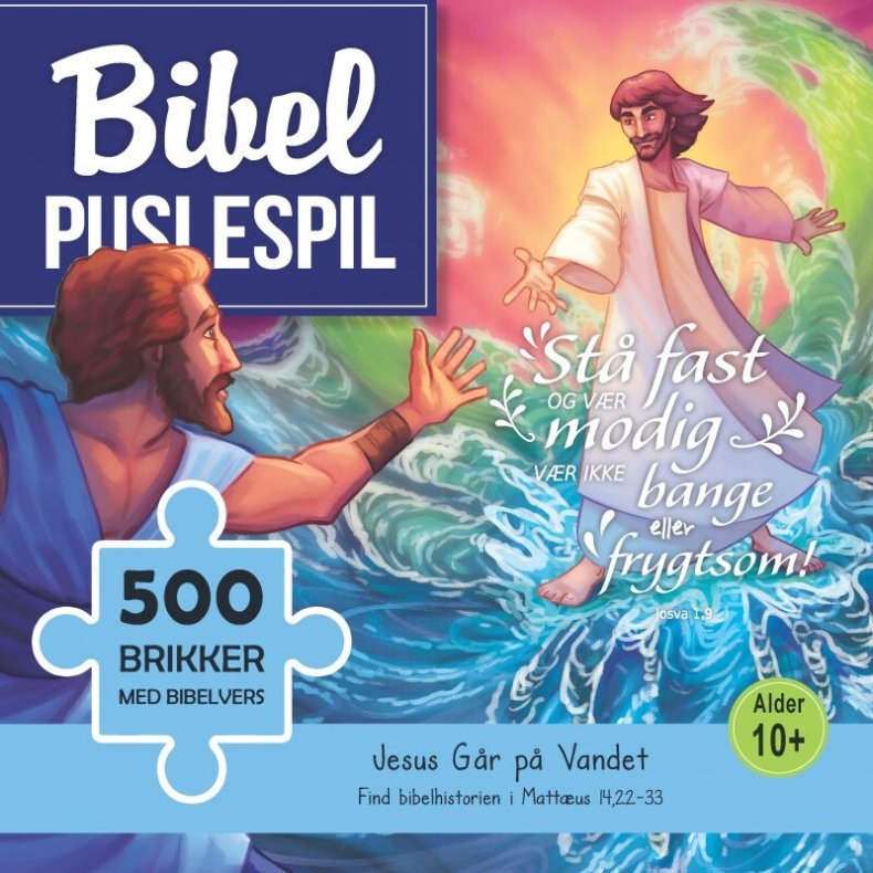 Bibel Puslespil Med Bibelvers - Jesus Gr P Vandet - 500 Brikker