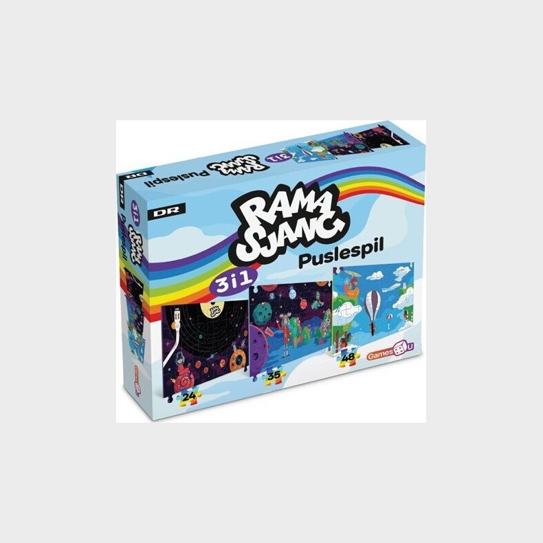 Ramasjang 3-i-1 Puslespil - Rummet - 24, 35 + 48 Brikker
