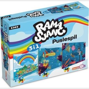 Ramasjang 3-i-1 Puslespil - Havbunden - 24, 35 + 48 Brikker