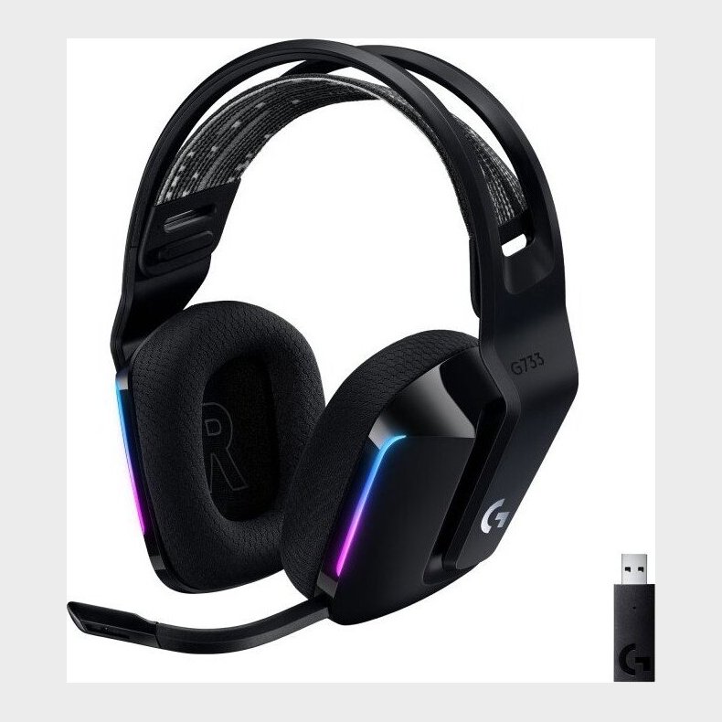 Logitech G733 Lightspeed - Rgb Gaming Headset - Sort