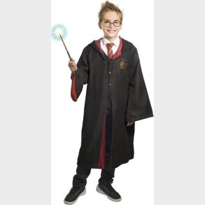 Harry Potter Kostume Med Tryllestav - Deluxe - 5-7 r