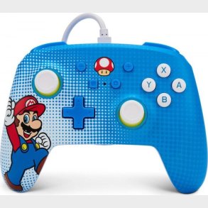 Powera - Enhanced Controller Til Nintendo Switch - Mario Pop Art - Bl