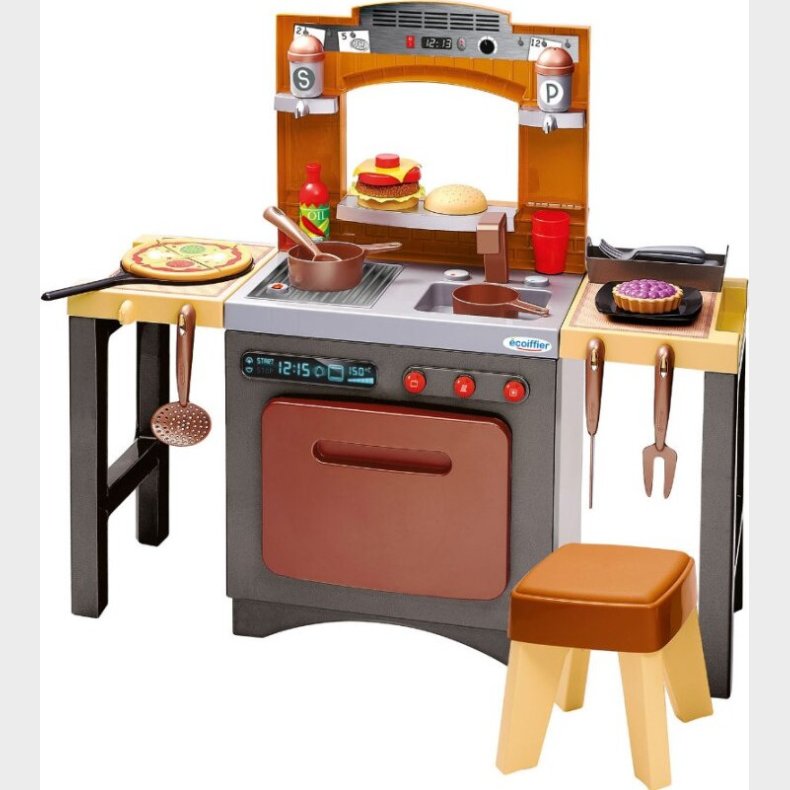 Legekkken Med Tilbehr - Pizzaria - 33 Dele - Ecoiffier