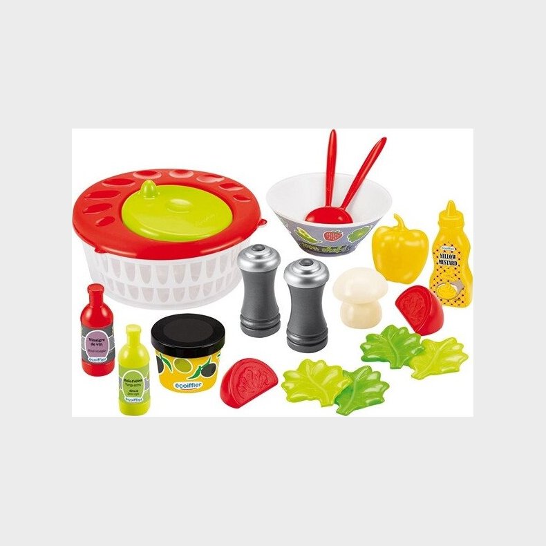 Legemad Og Service Til Legekkken - Salat - 21 Dele - Ecoiffier