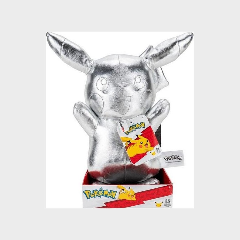 Pikachu Bamse - 25 rs Jubilum - Slv - 30 Cm