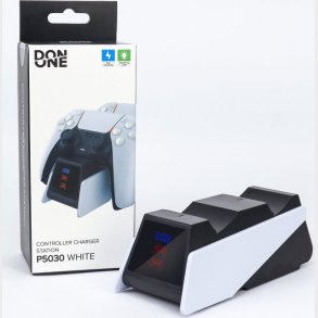 Ps5 Controller Ladestation - Sort Hvid - Don One P5030