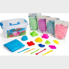 Artkids - Fluffysand - Stort 2 Kg Sand St Med Tilbehr - 4 Farver