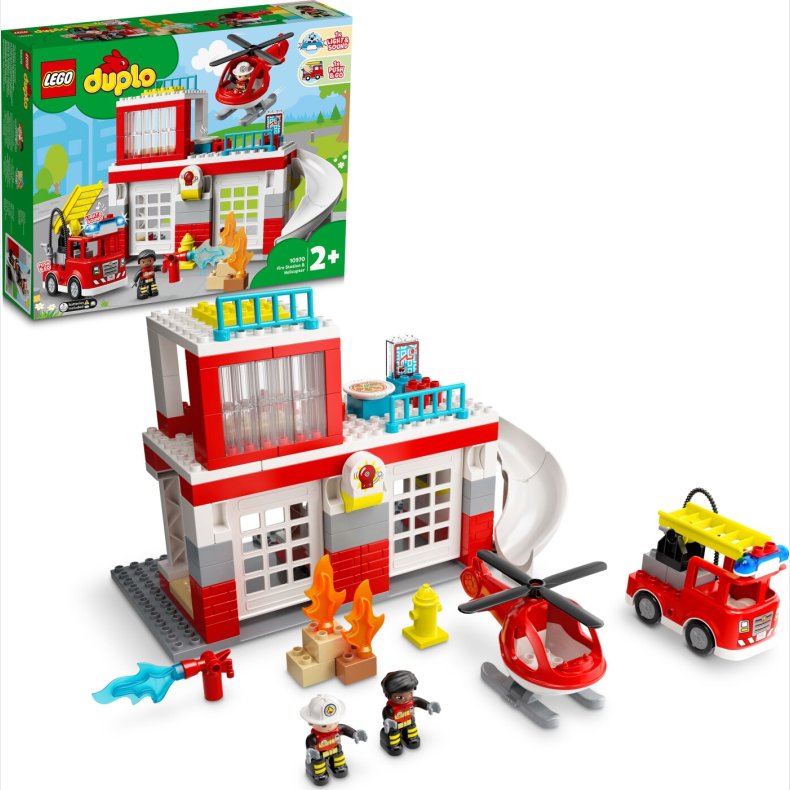 Lego Duplo - Brandstation Og Helikopter - 10970