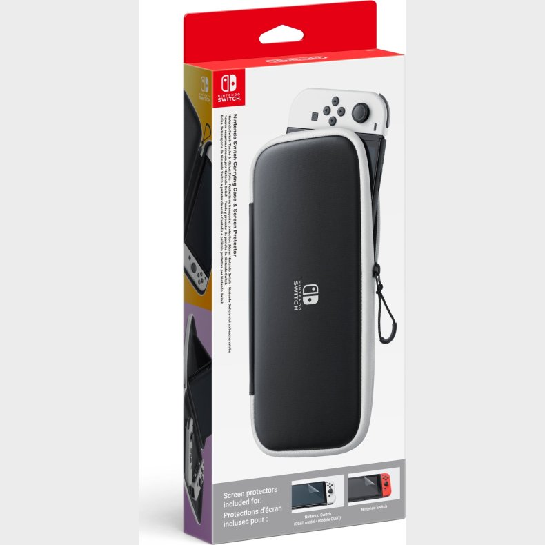 Nintendo Switch - Case + Skrmbeskytter - Sort