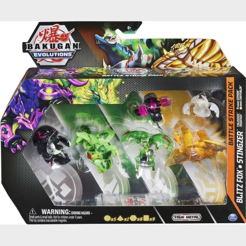 Bakugan Figurer - Evolutions - Battle Strike Pack - Blitz Fox & Stingzer