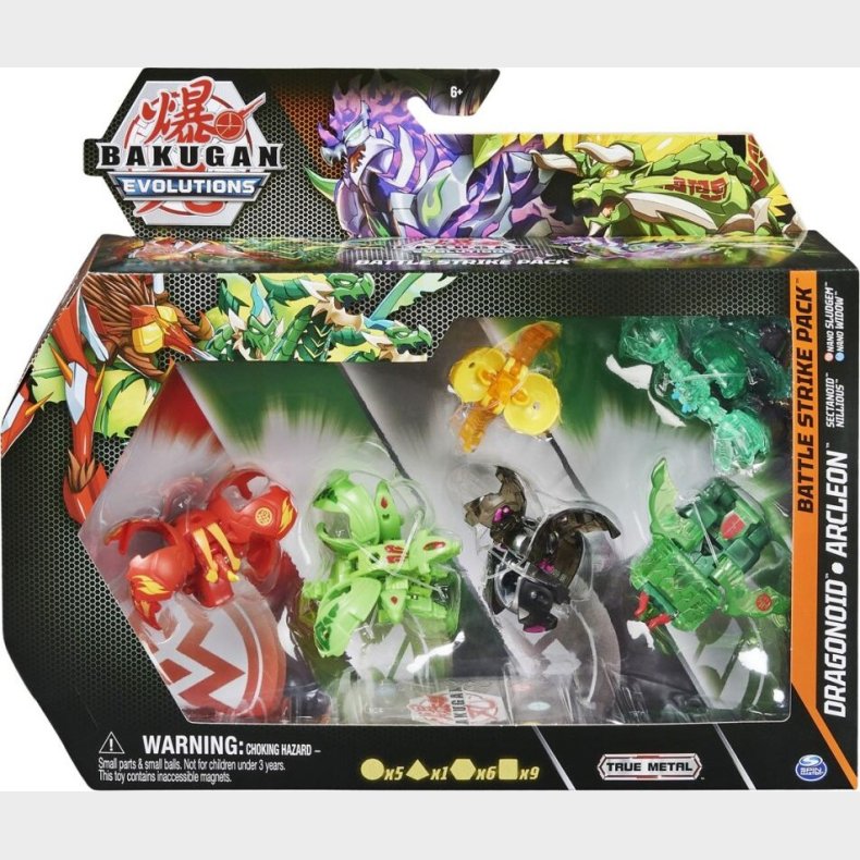 Bakugan Figurer - Evolutions - Battle Strike Pack - Dragonoid &amp; Arcleon