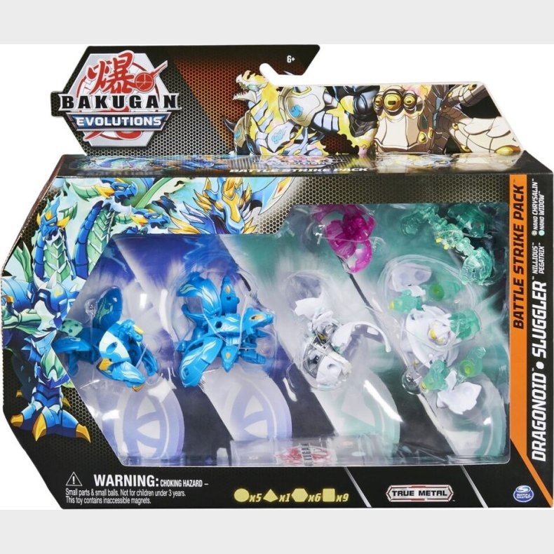 Bakugan Figurer - Evolutions - Battle Strike Pack - Dragonoid &amp; Sluggler