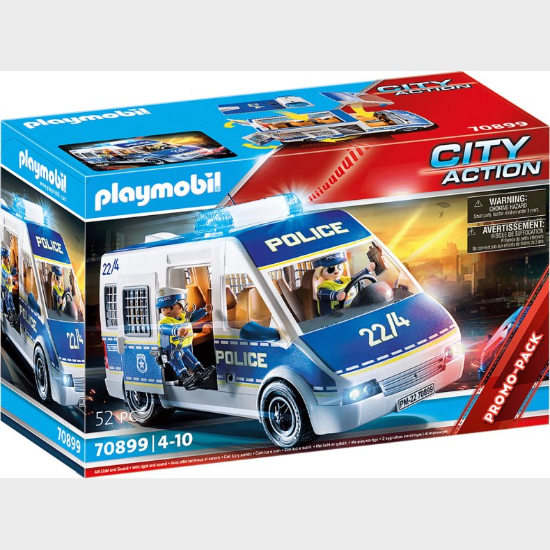 Playmobil City Action - Politi Bil Med Lys Og Lyd - 70899
