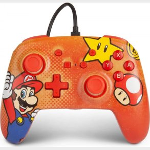 Powera - Nintendo Switch Enhanced Controller - Mario Vintage - Orange