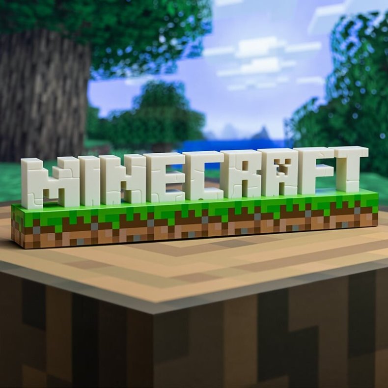 Minecraft - 3d Logo Lampe - 41 Cm