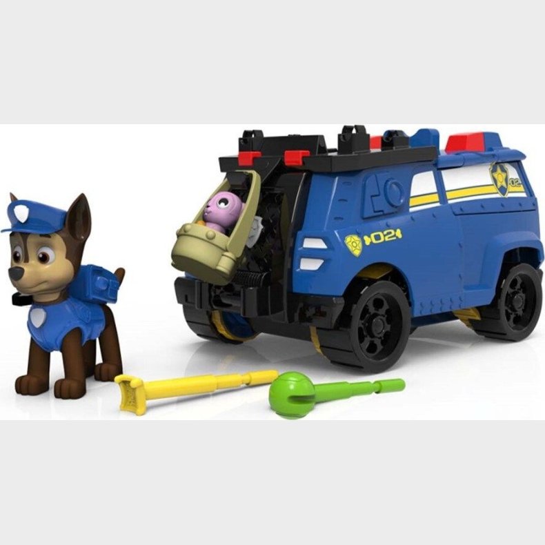 Paw Patrol - Chase Figur Med Kretj - Rise And Rescue