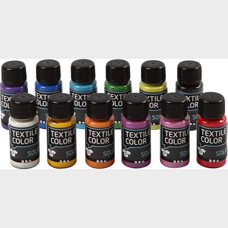 Tekstilmaling St Med 12 Farver - A-color