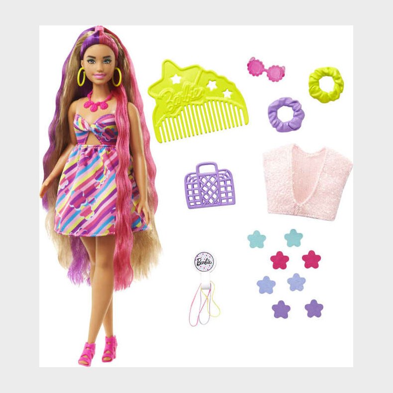 Barbie - Totally Hair - Dukke Med Blomstertema