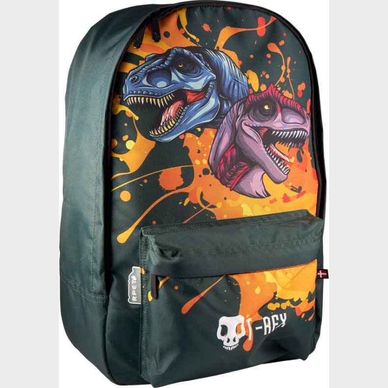 Dinosaur Skoletaske - 20 L - Dino T-rex - Sort