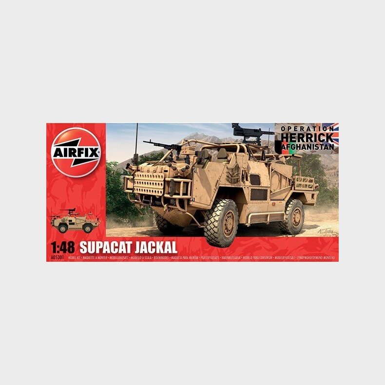 Airfix - Supacat Jackal Bil Byggest - 1:48 - A05301