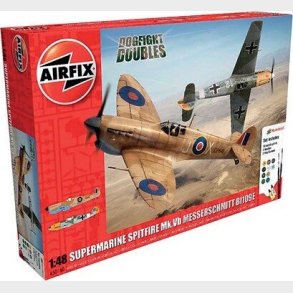 Airfix - Supermarine Spitfire Mk.vb + Messerschmitt Bf109e Fly Byggest - 1:48 - A50160