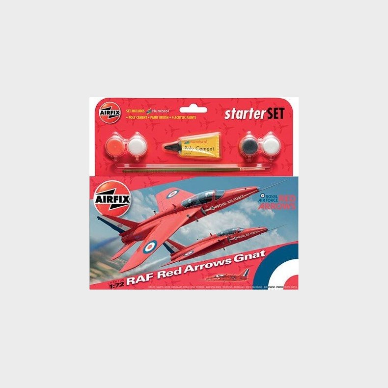 Airfix - Raf Red Arrows Fly Byggest Inkl. Maling - 1:72 - A55105