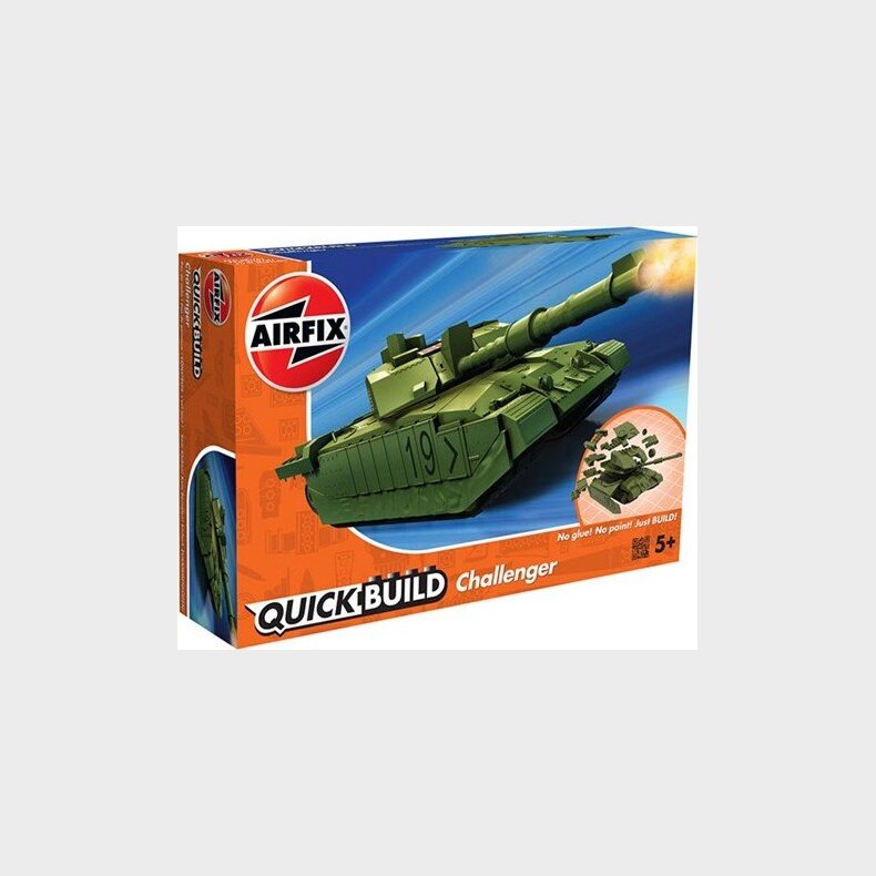 Airfix - Quick Build - Challenger Tank - Green - J6022