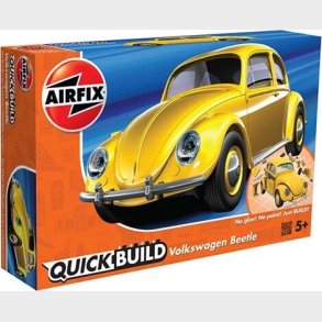 Airfix - Quick Build - Vw Beetle - Yellow - J6023