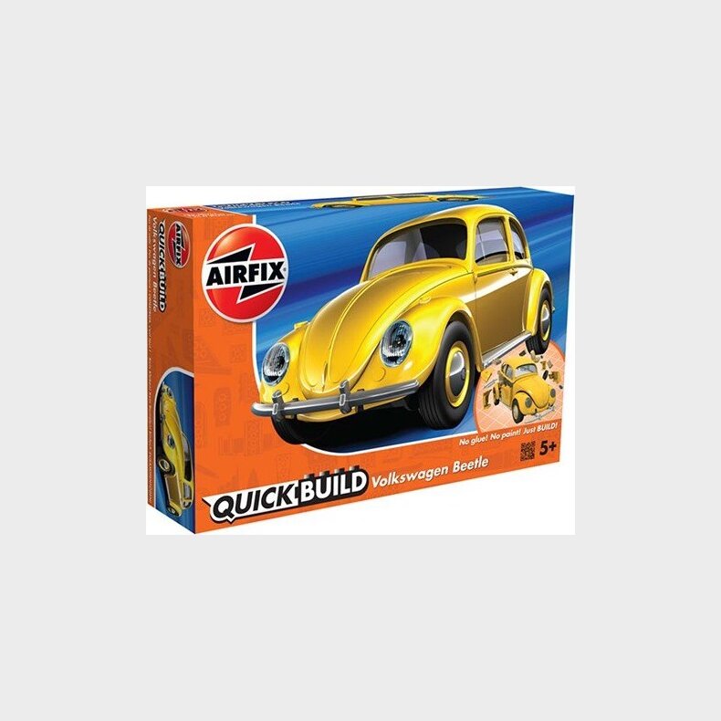 Airfix - Quick Build - Vw Beetle - Yellow - J6023